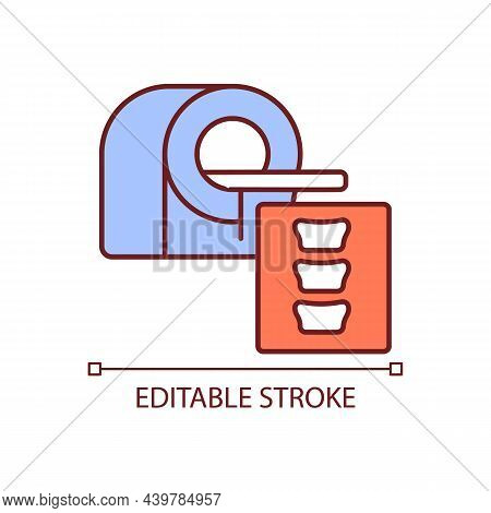 Mri Scans Rgb Color Icon. Disease Testing. Medical Technology. Patient Condition Diagnosis. Magnetic