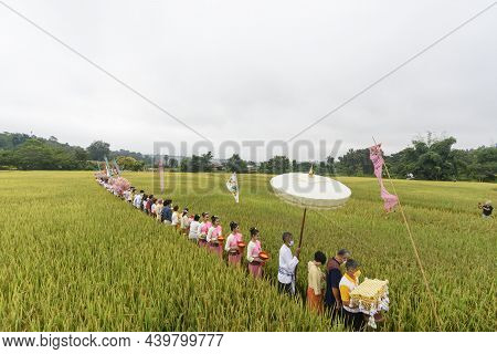 Kathin Ceremony For Belief And Merit In Buddhism Of Thai