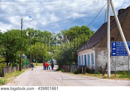 Krasnolesye, Russia - June 12, 2016: Old Historical German Buildings In The Village Of Krasnolesye (