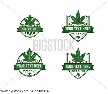 Weed Or Pot Shop Customizable Marihuana Logo Symbols