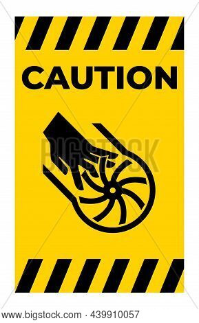 Cutting Of Fingers Impeller Blade Symbol Sign Isolate On White Background,vector Illustration Eps.10