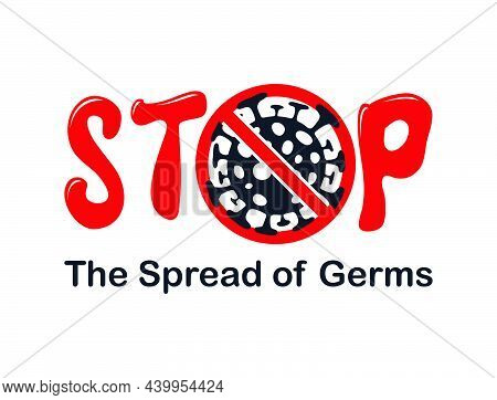 Ab Sign Of Stop  The Spread Of Germs For Corona Virus Or Covid-19 Prevention Sign In Vector Format