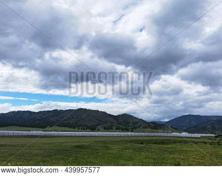 Vacation Landscape. Russian Altai Mountains. Multa Region. Holiday At Home. Staycation Concept. Long