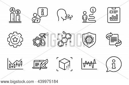 Science Icons Set. Included Icon As Ab Testing, Coronavirus, Marketing Signs. Stock Analysis, Augmen