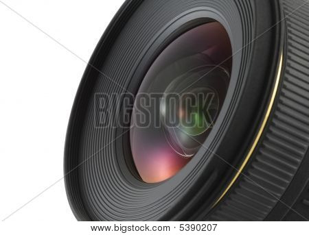Kamera-Objektiv-Closeup mit Clipping Path