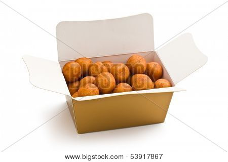 the marzipan balls in gift box