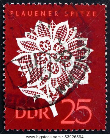 Postage Stamp Gdr 1966 Plauen Lace, Lace Design