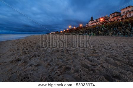 Mielno Beach at night