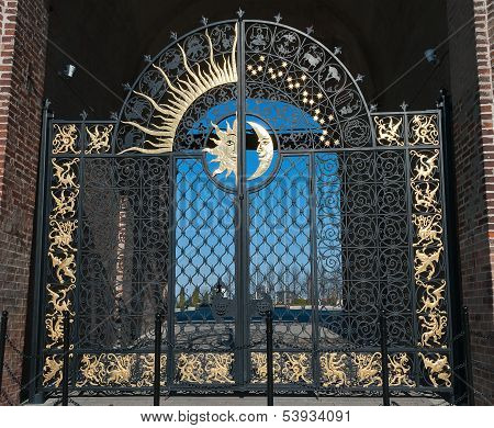 Gate Of A Tower Of Suumbike Tower In Kazan Kremlin. Russia