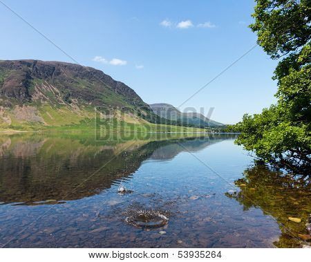 Reflection On Lake District Hills In Crummock