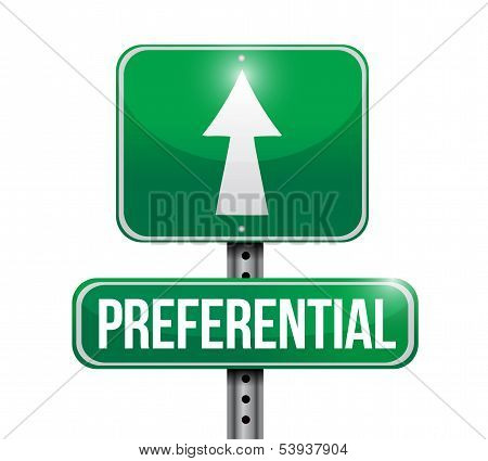 Preferential Road Sign Illustration Design