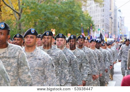 US Army in formation