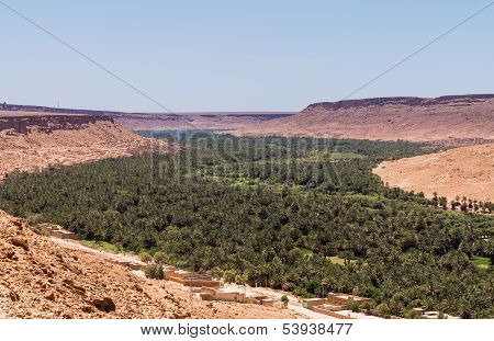 Aoufous In Morocco With Green Verdant Valley