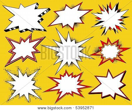 Collection Of Bang Speech Bubbles
