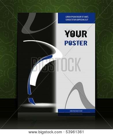 Flyer design content background with abstract question