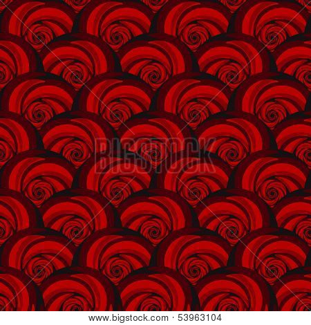 Abstract seamless pattern red background with roses