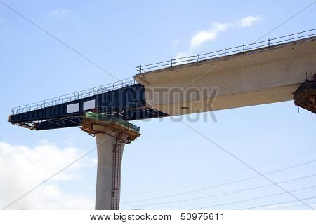 Closeup View Of Flyover Bridge Under Construction