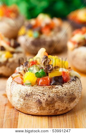 Stuffed portabella mushroom