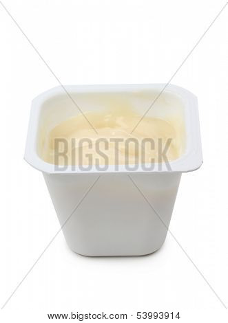 Yogurt isolated on white background