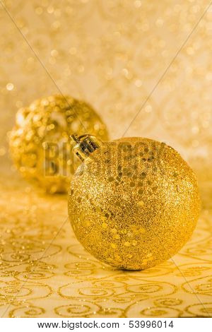 Golden chtistmas decorations