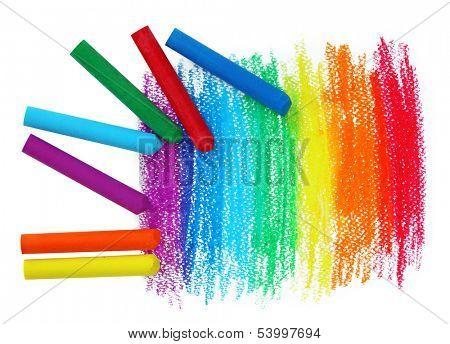  Oil Pastel Crayons on a white paper