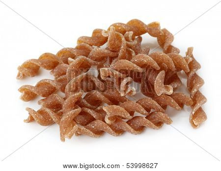  Spelt pasta isolated on white background