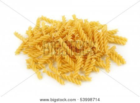  Rollini tricolore pasta isolated on white background