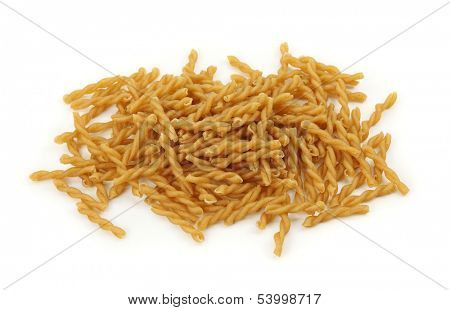 Spelt pasta isolated on white background