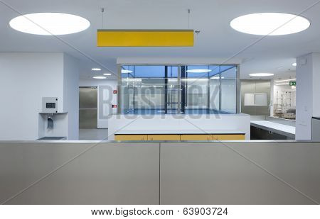 BARCELONA, CATALONIA/SPAIN - CIRCA 2011: Valle Hebron hospital room with all sanitary equipment