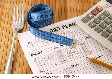 Planning of diet.