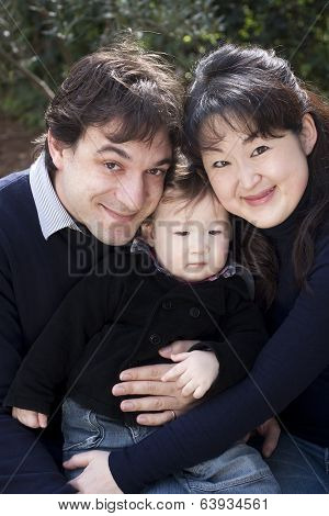Mixed Race Asian Caucasian Family