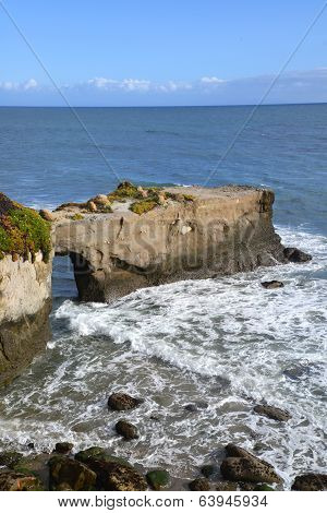 A natural bridge on Cliff Road in Santa Cruz.