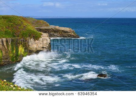 Santa Cruz's rocky coastline.