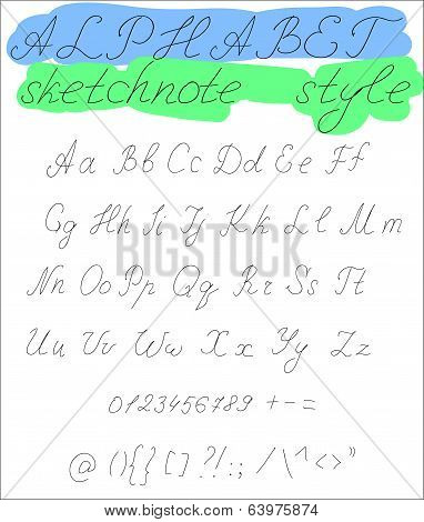 Sketchnote alphabet