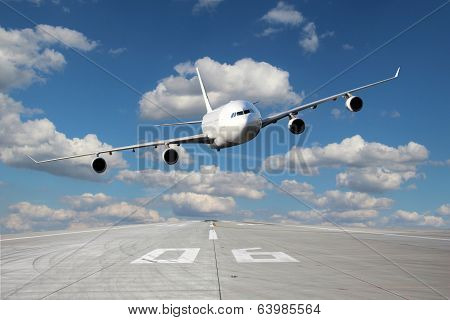 Low Pass Of White Plane