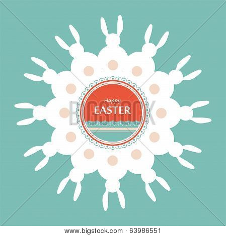 Easter bunnies arranges as flower