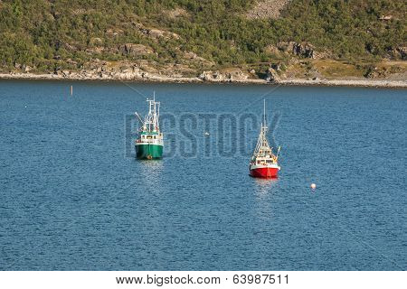 Fishing Boats Returning To Port In Henningsvaer