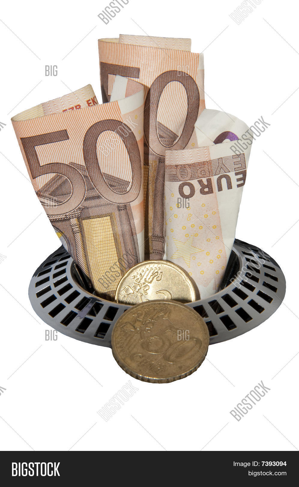 money down drain image