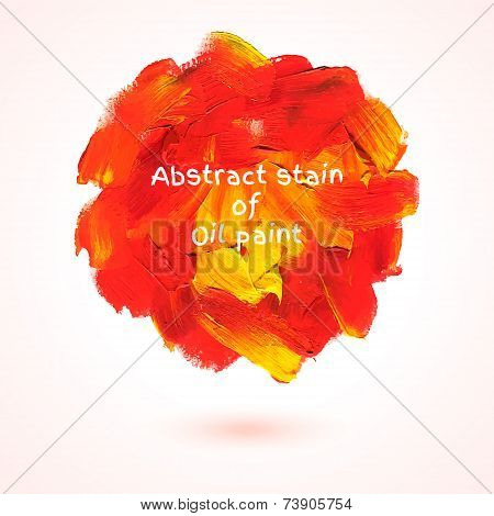Round Stain Of Oil Paint.