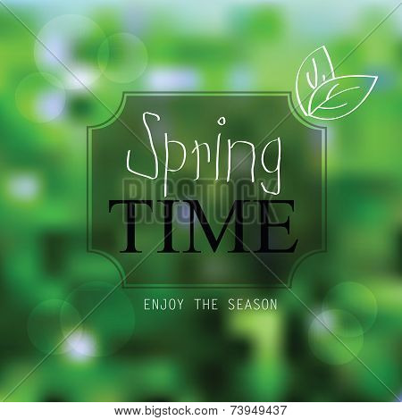 Vector spring landscape background