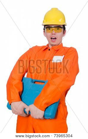 Industrial worker isolated on the white background