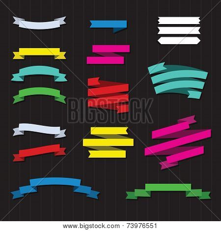 Set of Color Ribbons