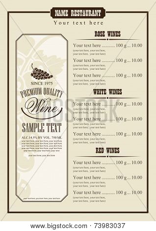 Wine list