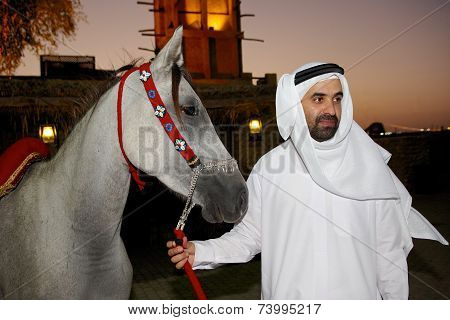 Arab Man with Arabian Horse