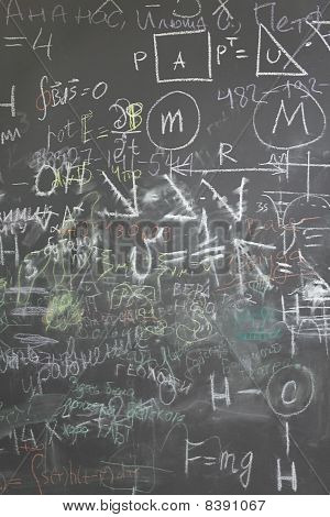 Chalkboard โรงเรียนเทากับ Formuls แตกต่างกันมาก สัญญาณ และนับจำนวนแนวตั้ง