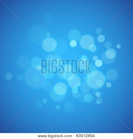 Blue background with defocused lights