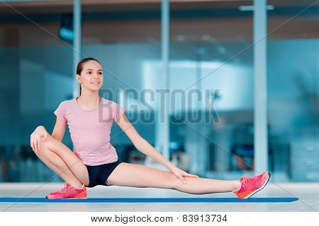 Cute teenage girl at sports club