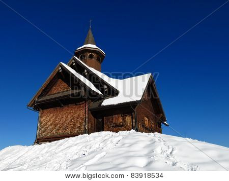 Old Timber Chapel In Stoos