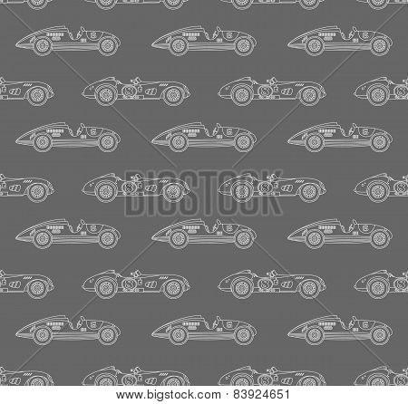 retro racing car pattern