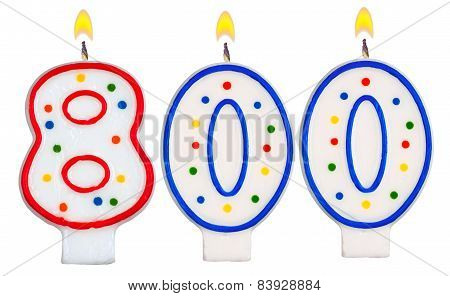 Candles Number Eight Hundred